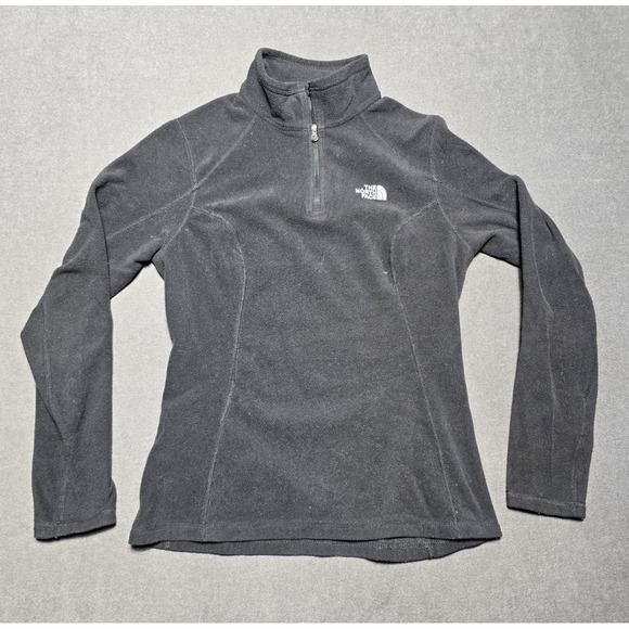 The North Face Women's Small Long Sleeve Pullover Fleece 1/4 zip‎ Black - Picture 1 of 9